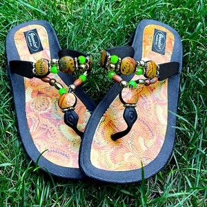 Unique beaded sandals